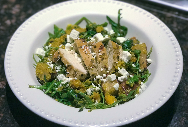 Butternut Squash, Pears, and Quinoa Salad with Chicken